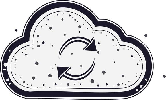 nube actualizar icono para datos sincronización y en línea actualizar ilustración vector