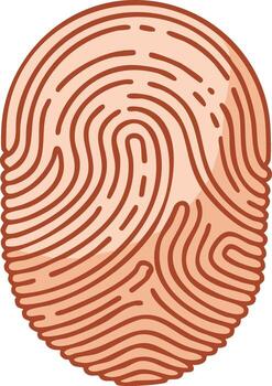 Simplified Illustration of a Fingerprint for Identification and Security vector