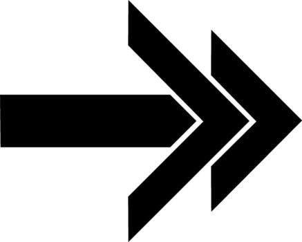 triple flecha firmar señalando Derecha navegación dirección indicador vector