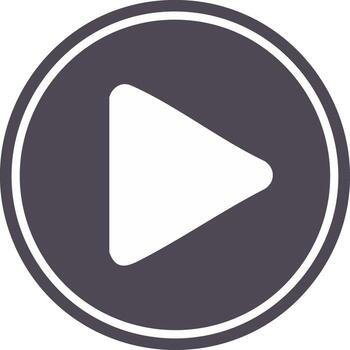 moderno jugar botón icono símbolo para digital medios de comunicación, y audio contenido reproducción vector