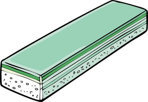 rectangular verde en capas ilustración con blanco antecedentes vector