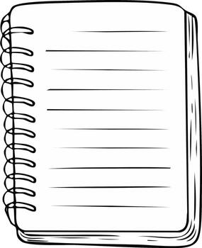 Sketch Notebook with lines Blank page Illustration for design and art vector
