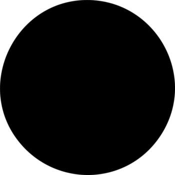 Solid Black Circle Shape on White Surface Simple Geometric Design Element vector