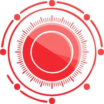 estilizado rojo circular gráfico elemento digital ilustración diseño composición vector