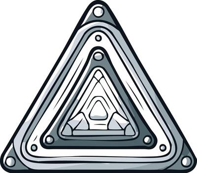 Geometric Abstract Triangular Shape with Layers and Circles vector