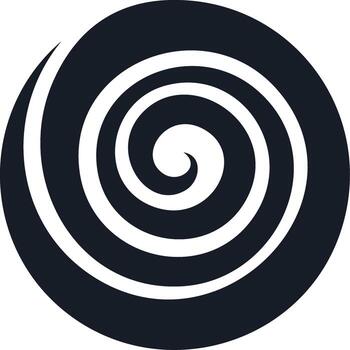 Hypnotic Spiral Graphic, Abstract Swirl in Circular Form, Vortex Visual vector