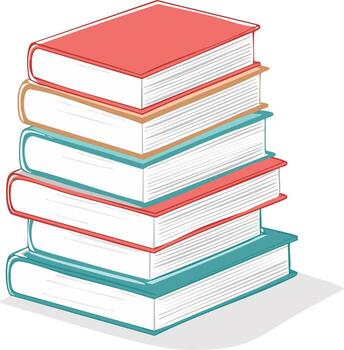 vistoso apilar de educativo libros ilustración representando conocimiento aprendizaje y académico conceptos vector