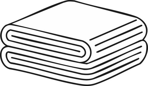 Stack of folded cloths neatly organized in a symmetrical composition perfect for use in design and advertising vector