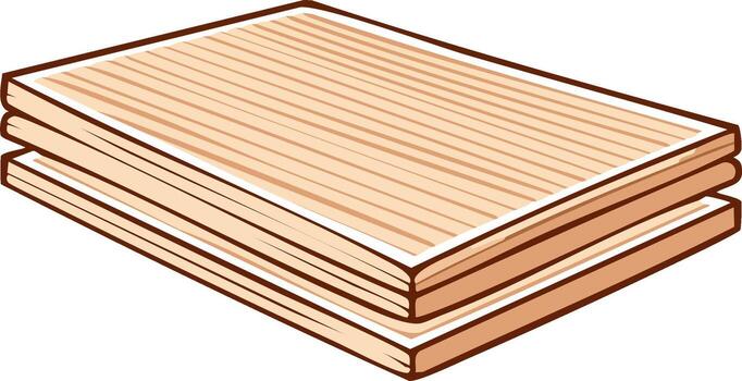 Stack of wooden planks with grain pattern vector