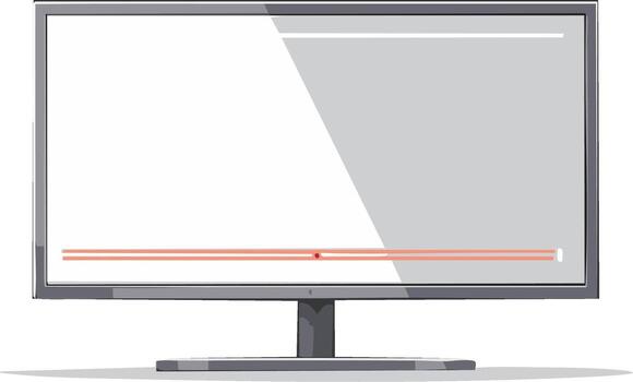 ilustración de un computadora monitor con reproducción Progreso bar vector