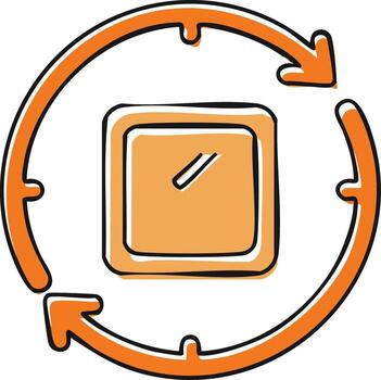 Time cycle icon graphic loop illustration vector