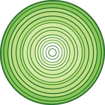 verde concéntrico círculos ilustración con degradado efecto vector