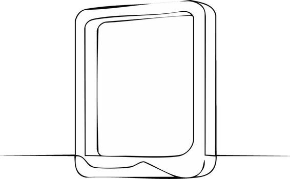 Abstract Frame Artwork in Single Continuous Line Style Minimalist Design vector