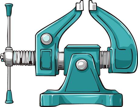 turquesa metal tornillo herramienta con un tornillo encargarse de para reprimición y participación objetos vector
