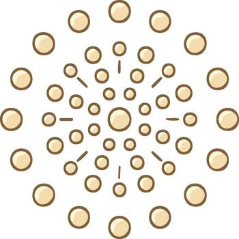 Abstract circular network symbol with connected nodes illustration vector