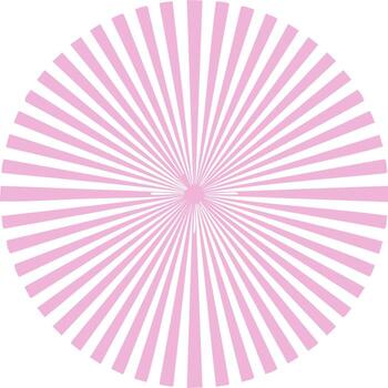 Radial Sunburst Rays Pattern in Pink and White Circular design element vector