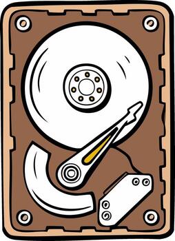 Hard Disk Drive Illustration for Data Storage Technology and Computer Components vector