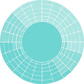 Teal Grid Donut Graphic Illustration Design Element with Central Hollow Shape for Presentation Backgrounds vector