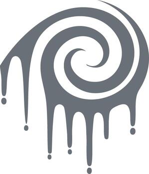 resumen diseño con arremolinándose líneas y goteo elementos en gris vector