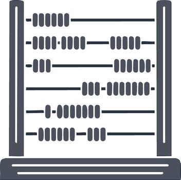 Abacus Icon Illustration Ancient Counting Tool Mathematics Device Education Concept Arithmetic Symbol vector