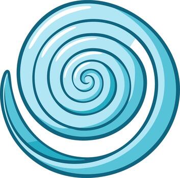 Light Blue Spiral Design Illustration Pattern Element Circle Curl Decoration Simple Swirl Shape Graphic vector