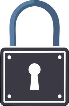 seguridad candado ilustración con ojo de cerradura para acceso controlar y en línea datos proteccion vector