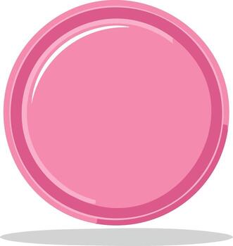 Circular Pink Badge Graphic Icon with Outline for Design Element vector