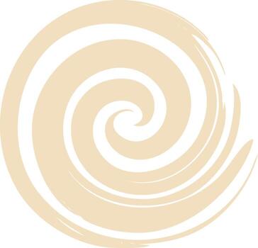 Soft beige and white abstract spiral swirl pattern illustration for modern design vector