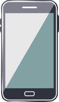 moderno teléfono inteligente con un limpiar pantalla y sutil diagonal sombreado vector