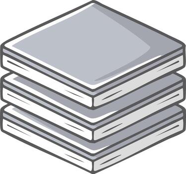 Stack of Rectangular Blocks Stacked Three High Isometric View vector