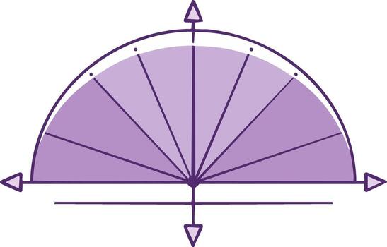 Abstract illustration of radial design elements with arrows, representing direction and decisions vector
