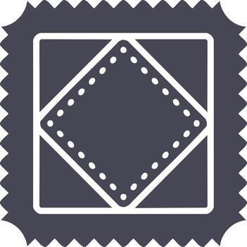 Abstract Geometric Design, White Frame Over Dark Textured Background, Conceptual Icon vector