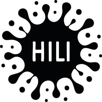 negro chapoteo gota con redondeado protuberancias y pequeño puntos aislado en blanco vector