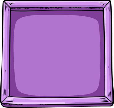 vacío púrpura rectangular marco con estilizado grueso frontera y ligero eclosión detalle vector