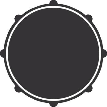 Framed Round Shape with Dots Graphic Element Design Simple Black and White Symbol for Templates and Design vector