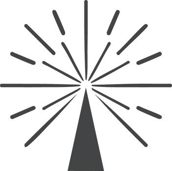 Stylized radiating lines emerging from a dark triangular shape creating a burst effect vector