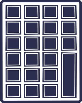 illustration of a geometric rectangle with grid pattern and rectangular sidebar vector