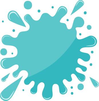 Aqua Blue Liquid Splash Cartoon Style Image, Droplets and Drops Element Design for Creative Projects and Presentations vector