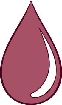 Maroon liquid drop with highlight element illustration vector