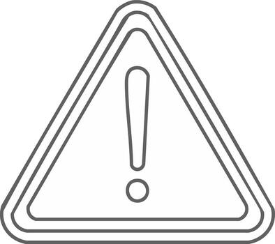 advertencia símbolo con un exclamación marca dentro un triángulo contorno vector