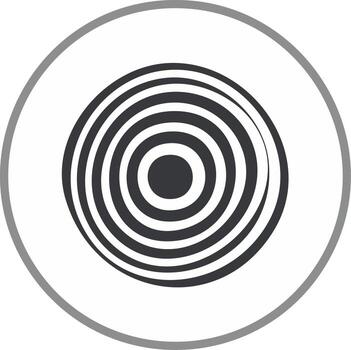 Concentric circles abstract graphic design element with outer gray ring vector