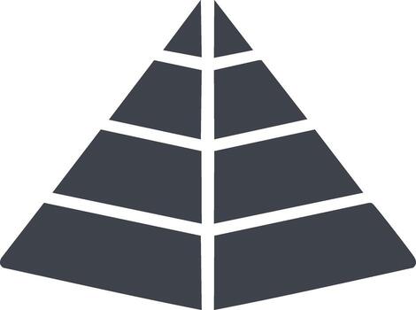 Abstract pyramid diagram with layered structure for business or organizational hierarchy vector