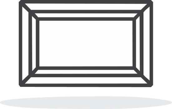 Geometric 3D cube perspective illustration in modern minimalist design vector