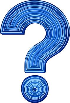 azul pregunta marca símbolo con en capas resumen líneas y un circular punto vector