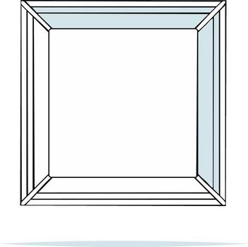 geométrico ilustración de un cuadrado marco estructura, con blanco vacío espacio vector