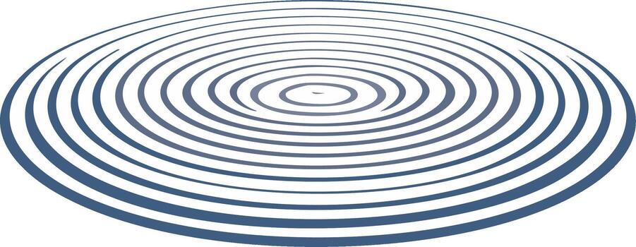 Concentric circles of blue lines, abstract design, graphic elements vector