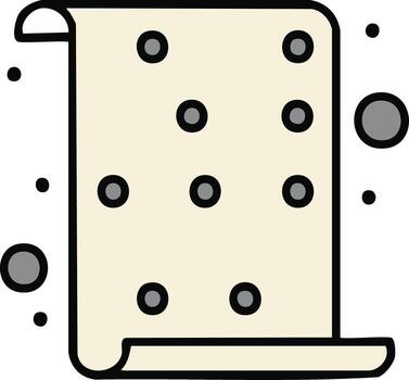 estilizado Desplazarse documento icono con resumen cuadrícula de círculos y dispersado puntos vector