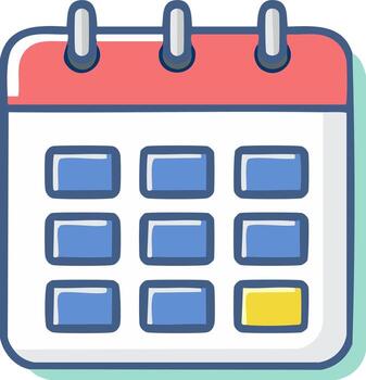 Calendar icon with event highlighted, illustrating schedule, time management or deadline, reminder and planning vector