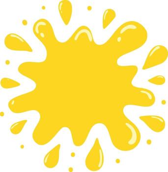 amarillo líquido chapoteo resumen pintar gota diseño elemento vector
