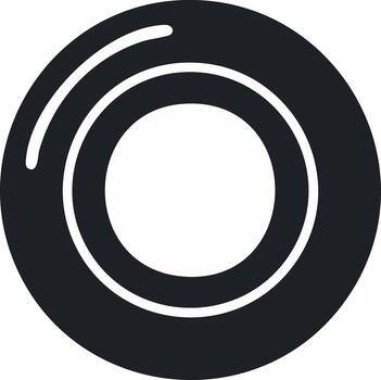 Abstract Circle Shape Black Geometric Design Element Ring Torus Pattern Graphic vector